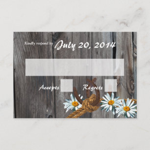 Rustic Country Barn Wood and Daisies Response