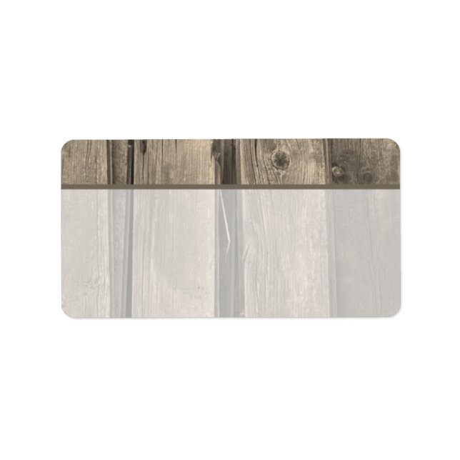 Rustic Country Barn Wood Label (Front)