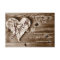 Rustic Country Barn Wood Love Heart Wedding RSVP