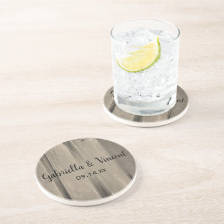 Rustic Country Barn Wood Wedding Coaster