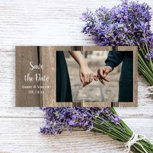 Rustic Country Barn Wood Wedding Save the Date