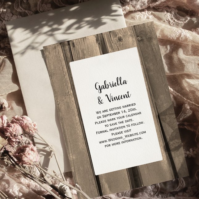 Rustic Country Barn Wood Wedding Save the Date (Creator Uploaded)