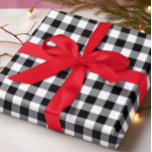 Rustic Country Black and White Plaid Christmas Wrapping Paper<br><div class="desc">Stylish and festive,  this gift wrap is the perfect way to wrap all the holiday gifts you'll be giving this holiday season.  The design features flannel plaid pattern that is black and white.</div>