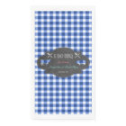 Rustic Country Blue Gingham Chalk I DO BBQ
