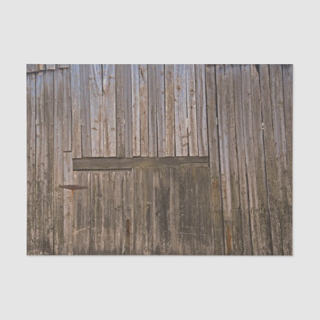 Rustic Country Brown Barn Wood Decoupage Tissue Paper (Front)