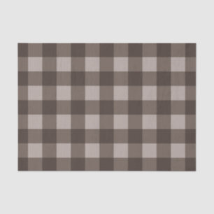 Rustic Country Brown Tartan Plaid Pattern Print Tissue Paper