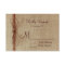 Rustic Country Burlap Twine Bow Wedding RSVP Cards
