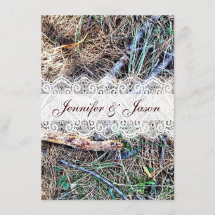 Rustic Country Camo Camouflage Wedding Invitations
