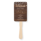 Rustic Country Carved Wood Heart Wedding Program