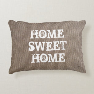 Rustic country chic burlap texture decor pillow