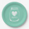 Rustic country chic mason jar paper party plates