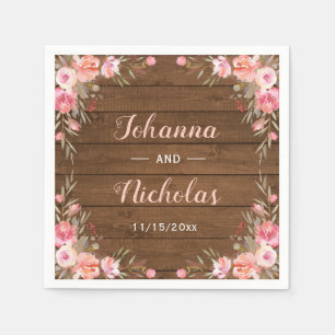 Rustic Country Chic Wedding Engagement Party Paper Napkin