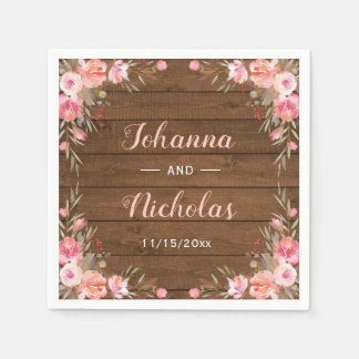 Rustic Country Chic Wedding Engagement Party Paper Napkin