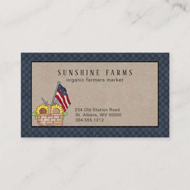 Rustic Country Chicken Farm  Business Card (Front)