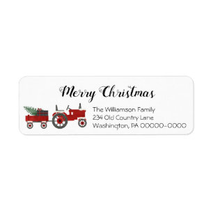 Rustic Country Christmas Buffalo Plaid Return