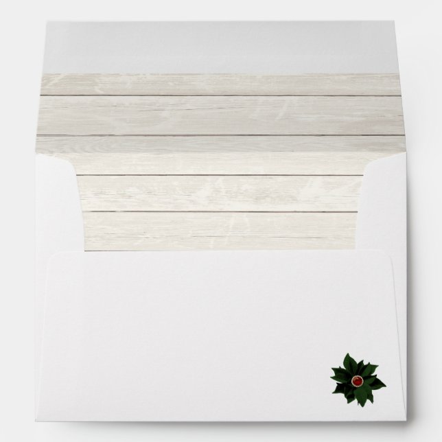 Rustic Country Christmas Envelope (Back (Bottom))