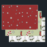 Rustic Country Christmas Snowflakes Gift Wrapping  Paper Sheet<br><div class="desc">Rustic Country Christmas Snowflakes Gift Wrapping Set - featuring snowflakes,  candy canes,  wreaths and Christmas trees.</div>