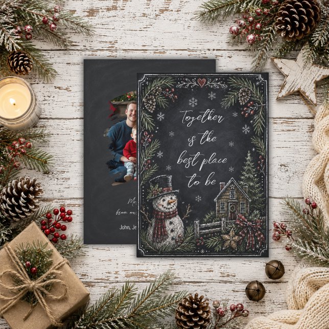 Rustic Country Custom Photo Christmas Card  (Creator Uploaded)