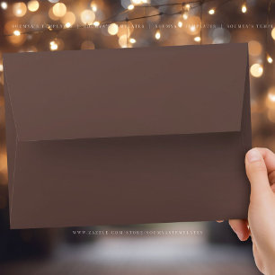 Rustic Country Dark Brown Envelope