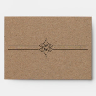 Rustic Country Decorative Brown 5*7 Envelope