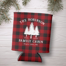 Rustic Country Family Cabin Tree Red Buffalo Plaid