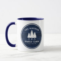 Rustic Country Family Cabin Trees Blue Wood Style