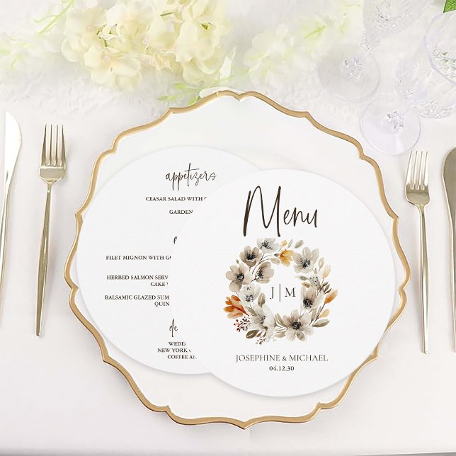 Rustic Country Farm Chicken Wedding Menu (Creator Uploaded)