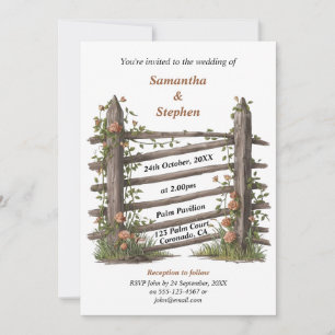 Rustic Country Farm Wedding Invitation