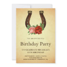 Rustic Country Floral Horseshoe Birthday Party