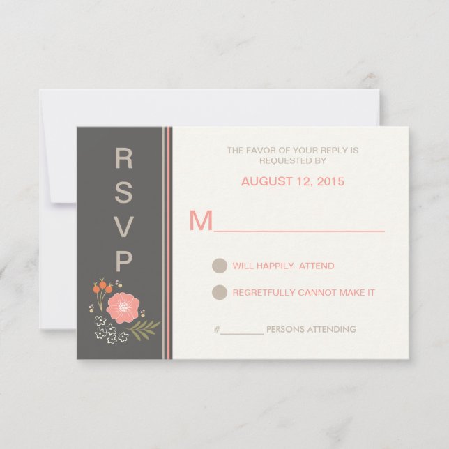 Rustic Country Floral RSVP (Front)