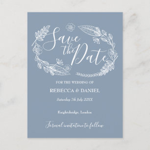Rustic Country Floral Save the Date Card