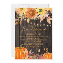 Rustic Country Floral Virtual Friendsgiving Dinner