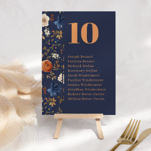 Rustic Country Floral Wedding Reception Table Number