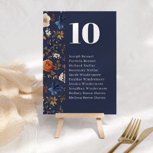 Rustic Country Floral Wedding Reception Table Number