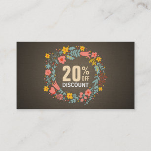 Rustic Country Floral Wreath Discount Coupon