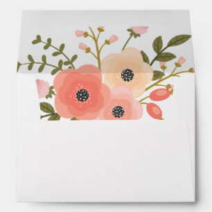 Rustic Country Flowers   5x7 Wedding Envelope