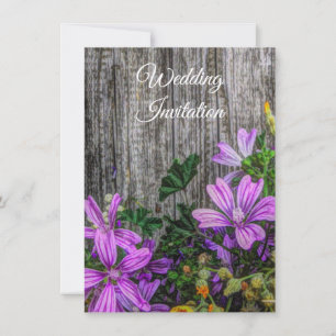 Rustic Country Flowers On Barn Board