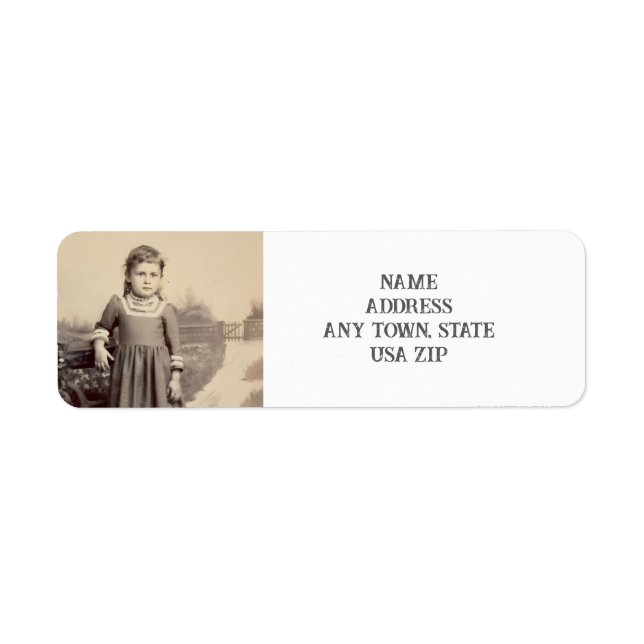 Rustic Country Girl Return Address Label  (Front)