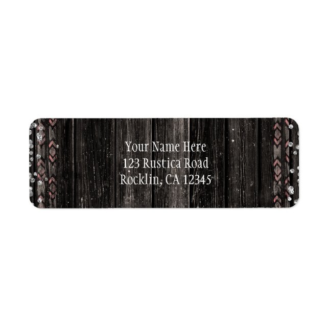 Rustic Country Glam Southwestern Wood Invitation (Front)