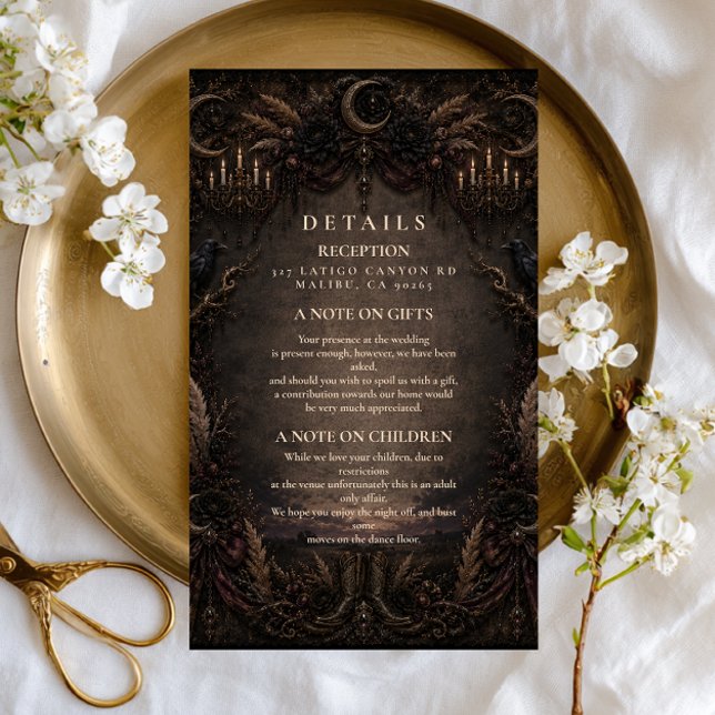 Rustic Country Goth Wedding Enclosure Card (Creator Uploaded)