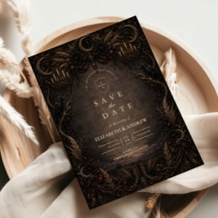 Rustic Country Goth Wedding Save The Date