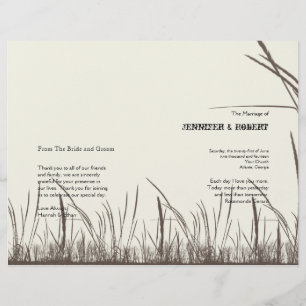 Rustic Country Grasslands Wedding Program