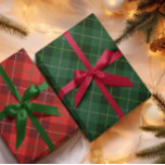 Rustic Country Green White & Black Plaid Christmas Wrapping Paper<br><div class="desc">Stylish and festive,  this gift wrap is the perfect way to wrap all the holiday gifts you'll be giving this holiday season.  The design features flannel plaid green,  white,  and black tartan pattern.</div>