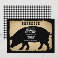 Rustic Country Hog Retirement Barbeque - BBQ