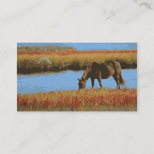 Rustic Country Horse Grazing Business Cards