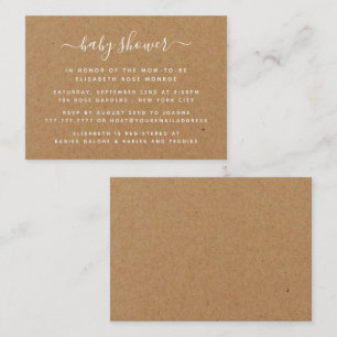 Rustic Country Kraft Baby Shower Invitation