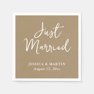 Rustic Country Kraft Paper Wedding Napkins