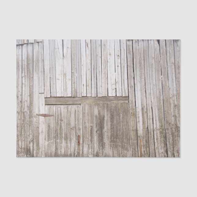 Rustic Country Light Colour Barn Wood Decoupage Tissue Paper (Front)