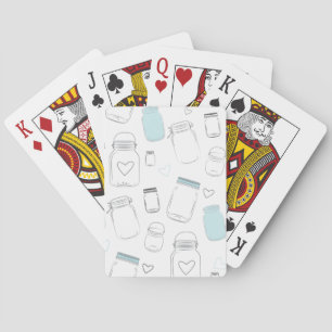 Rustic Country Mason Jars Party Favour Playing Cards