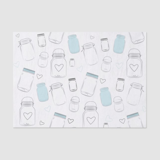 Rustic Country Mason Jars Party Tissue Paper (Front)
